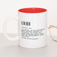Definition Lehrer - Tasse Rot Tasse Lieblingskollegen