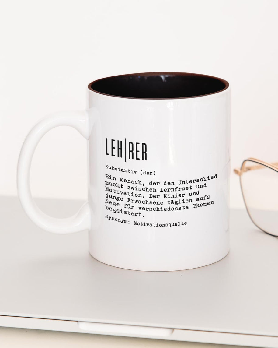 Definition Lehrer/in - Tasse Lehrer Schwarz Tasse Lieblingskollegen®