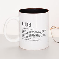 Definition Lehrer/in - Tasse Lehrer Schwarz Tasse Lieblingskollegen®
