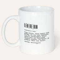 Definition Lehrer/in - Tasse Lehrerin Weiß Tasse Lieblingskollegen®