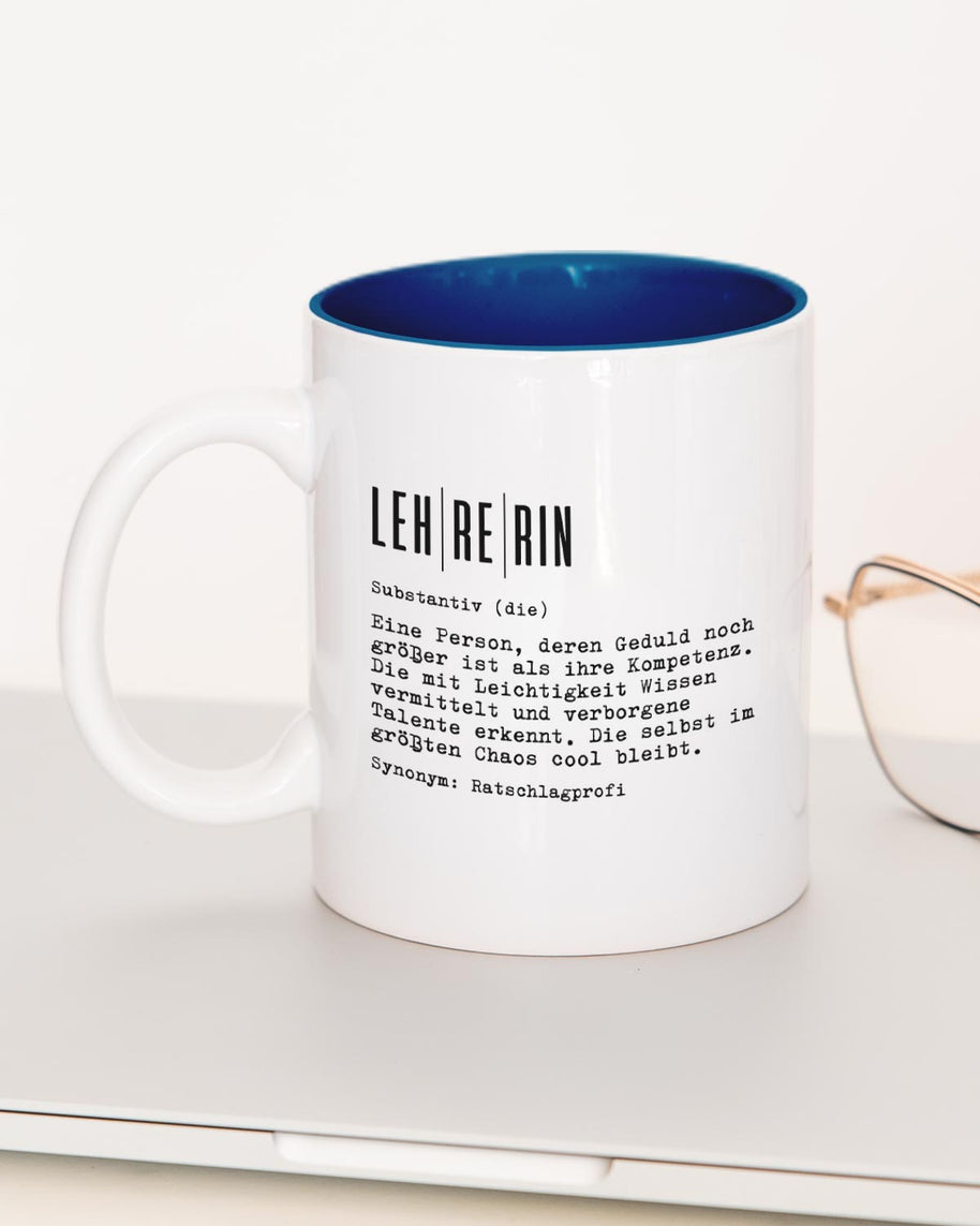 Definition Lehrer/in - Tasse Lehrerin Dunkelblau Tasse Lieblingskollegen®