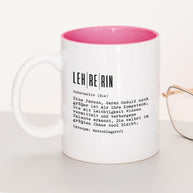 Definition Lehrer/in - Tasse Lehrerin Pink Tasse Lieblingskollegen®
