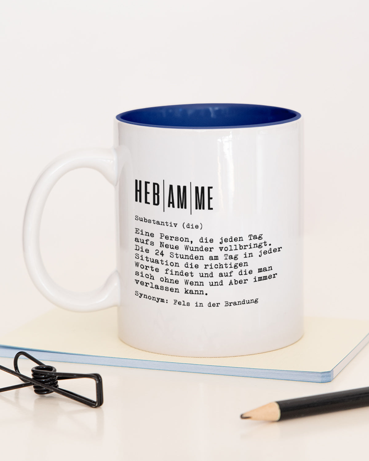 Definition Hebamme - Tasse Dunkelblau Tasse Lieblingskollegen®