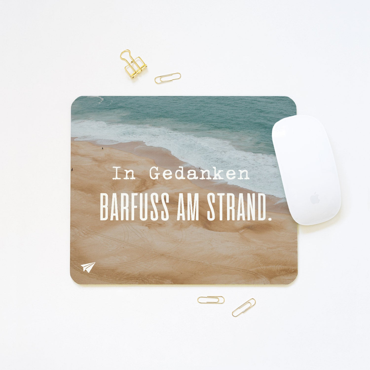 Barfuß am Strand - Mousepad Mousepad Lieblingskollegen®