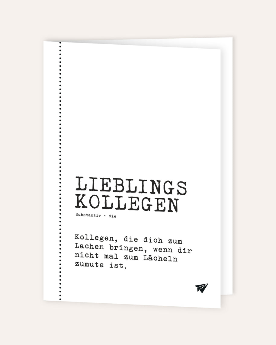 Definition Lieblingskollegen - Grußkarte