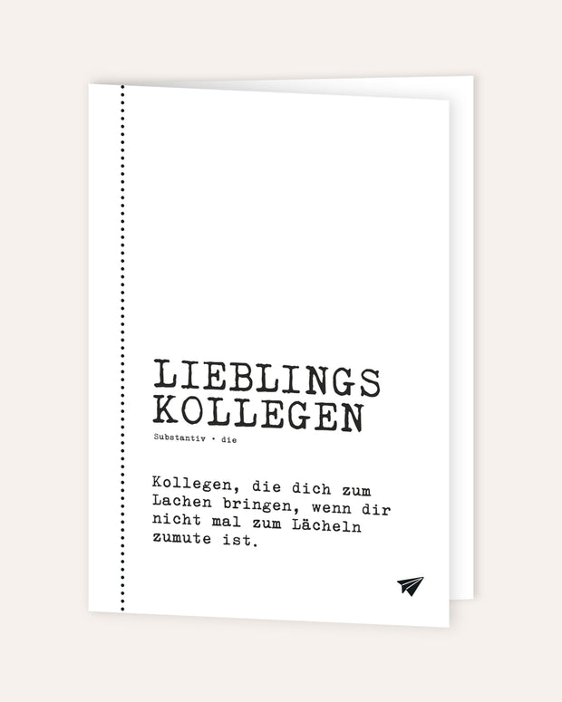 Definition Lieblingskollegen - Grußkarte