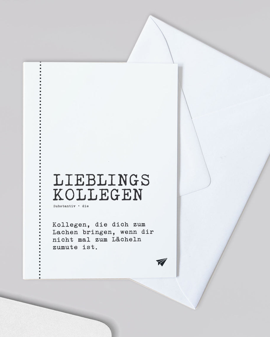 Definition Lieblingskollegen - Grußkarte