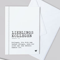 Definition Lieblingskollegen - Grußkarte