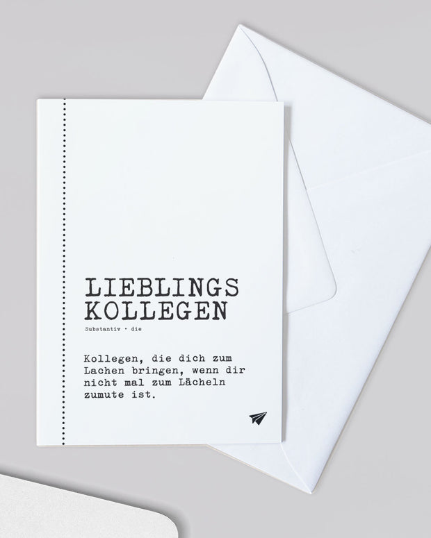 Definition Lieblingskollegen - Grußkarte