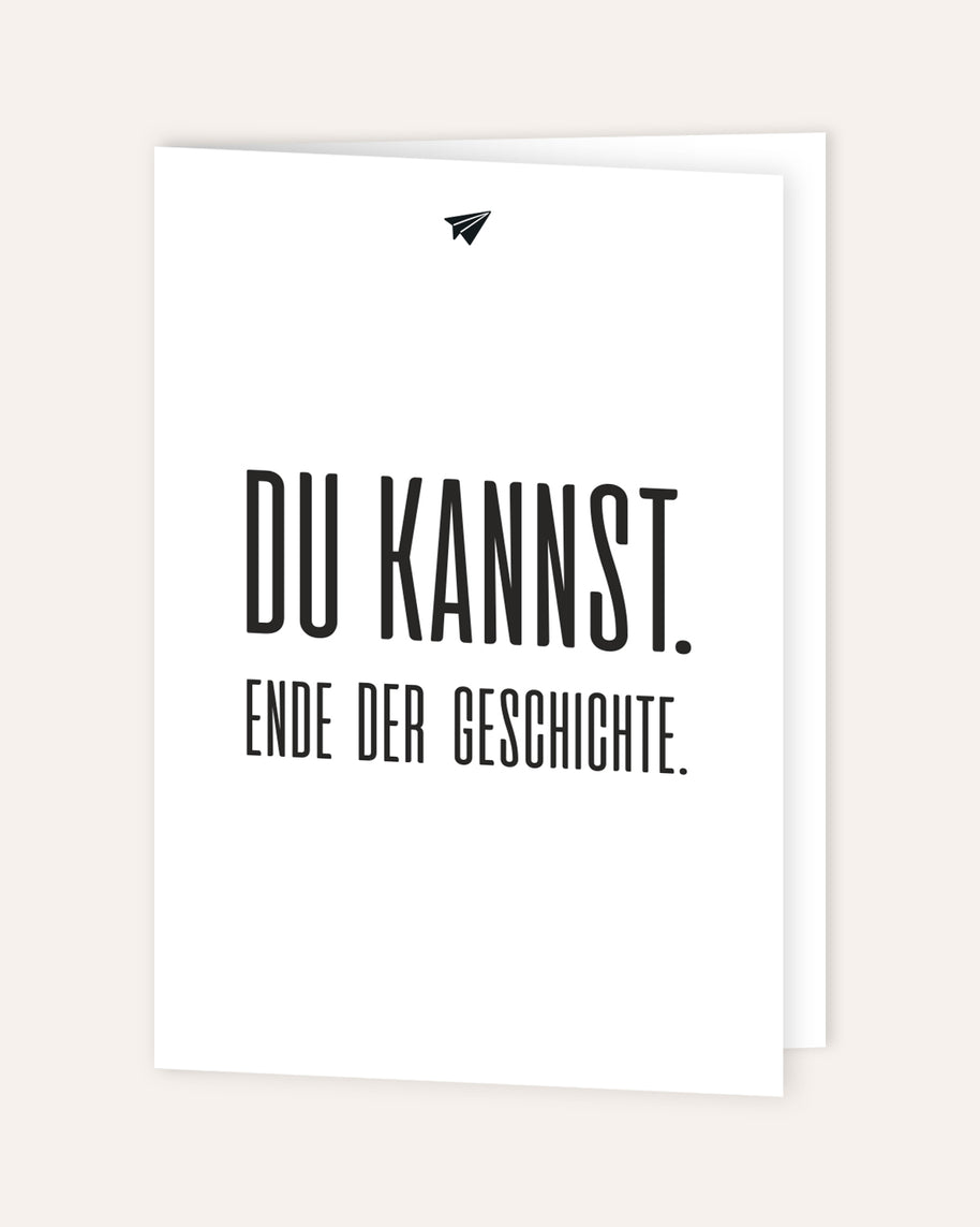 Du kannst - Grußkarte