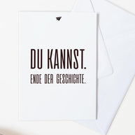 Du kannst - Grußkarte