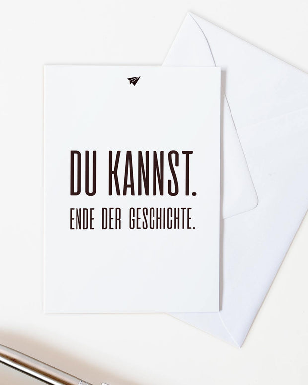 Du kannst - Grußkarte