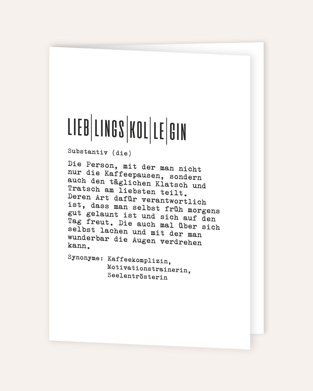 Lieblingskollegin - Grußkarte Grußkarte Lieblingskollegen®