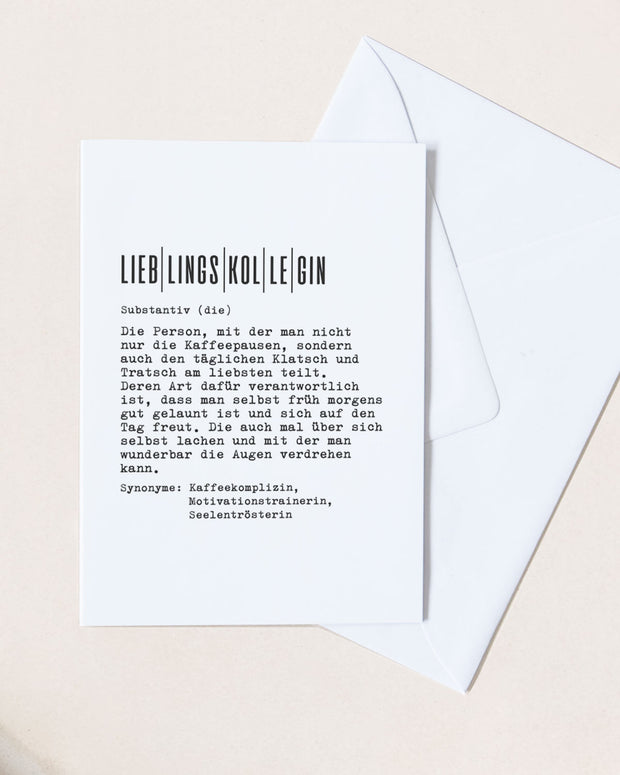 Lieblingskollegin - Grußkarte