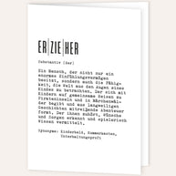 Definition Erzieher - Grußkarte