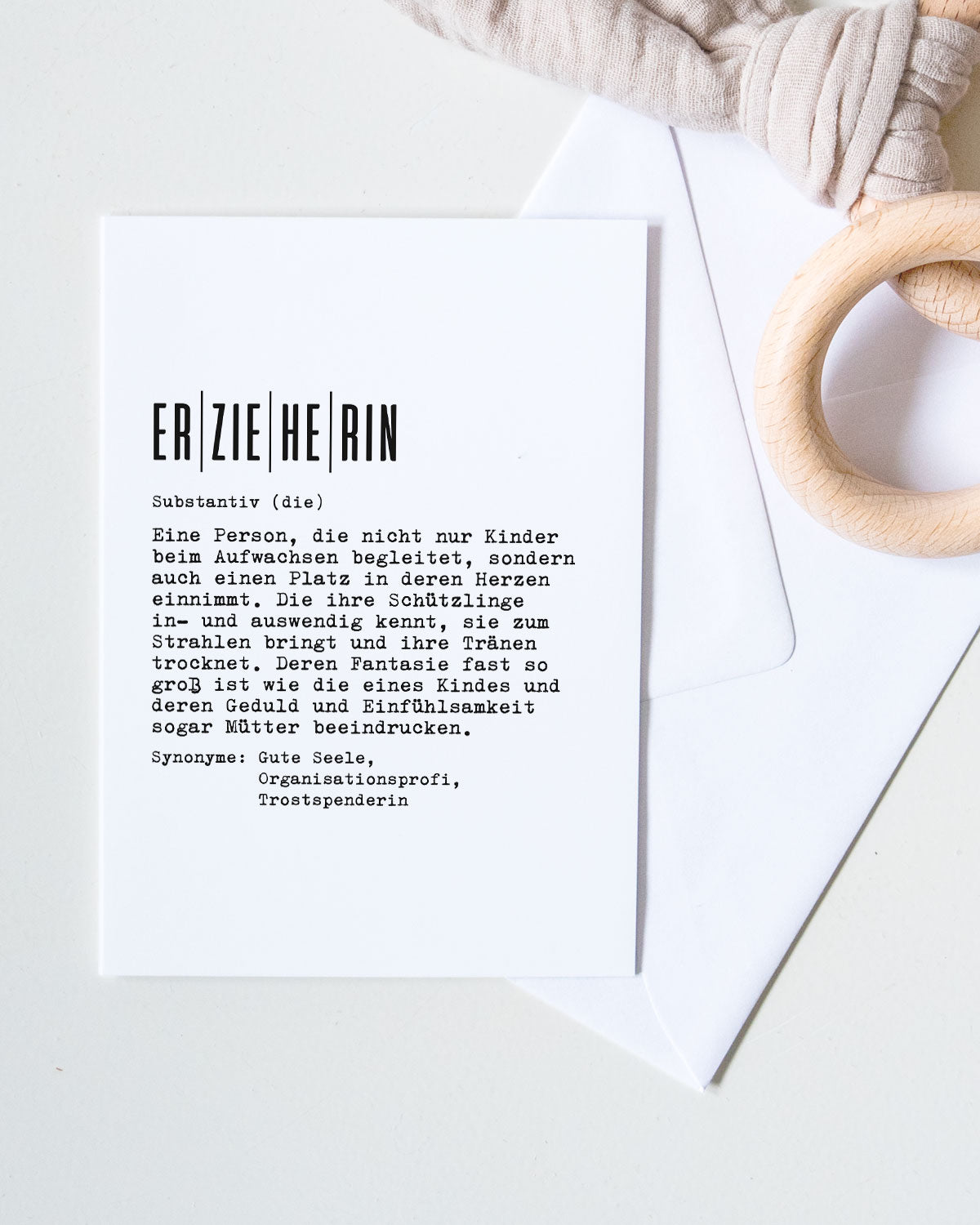 Definition Erzieherin - Grußkarte Grußkarte Lieblingskollegen®