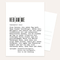 Definition Hebamme - Postkarte