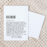 Definition Hebamme - Postkarte