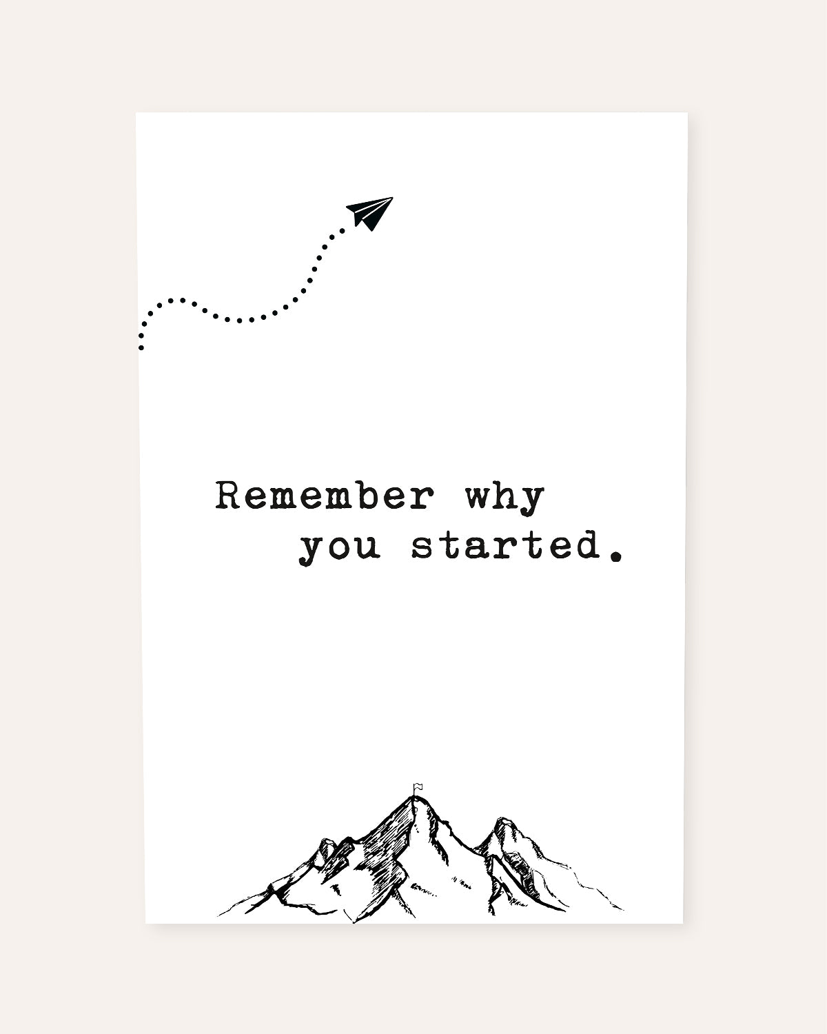 Remember why you started | Motivationsposter – VISUAL STATEMENTS