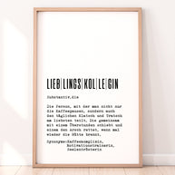 Definition Lieblingskollegin - Foto-Poster