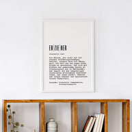 Definition Erzieher - personalisierbares Poster