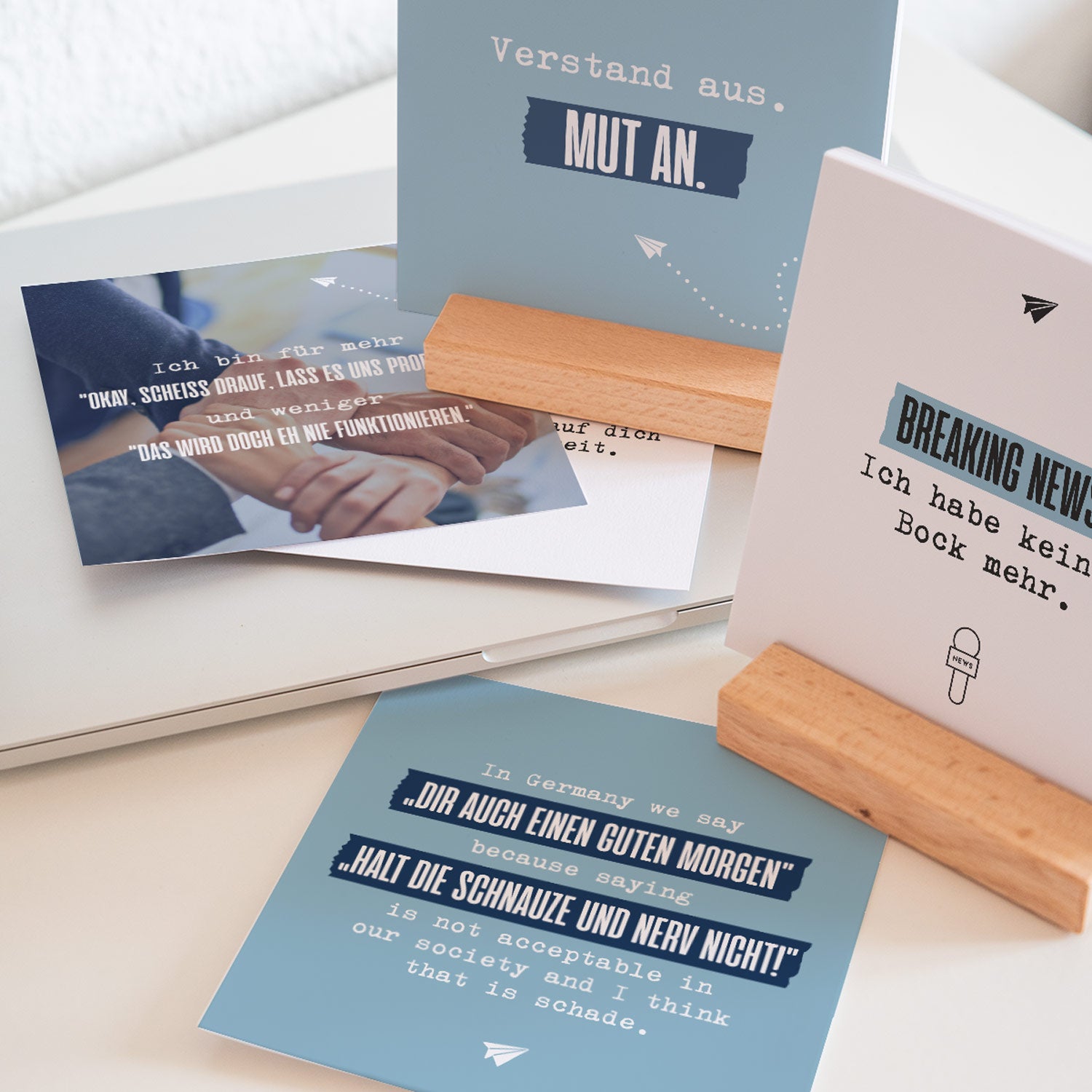 Motivationsschub - Karten im Holzaufsteller Karten im Holzaufsteller Lieblingskollegen®