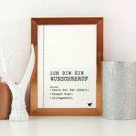 Ich bin ein (+Wunschberuf) - personalisierbares Poster