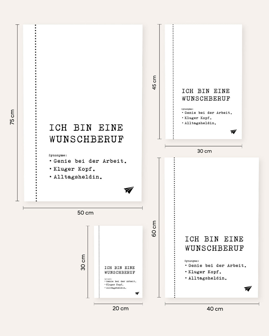 Ich bin eine (+Wunschberuf) - personalisierbares Poster