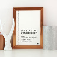 Ich bin eine (+Wunschberuf) - personalisierbares Poster