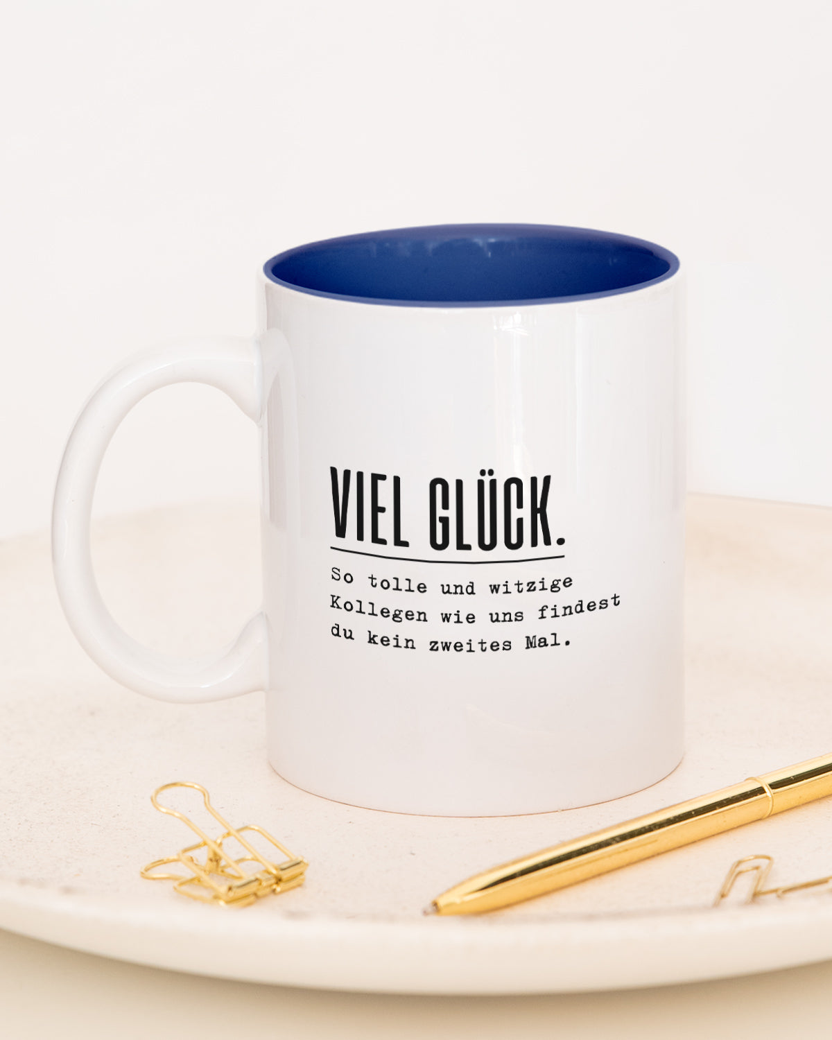 Viel Glück - Tasse Dunkelblau Tasse Lieblingskollegen®