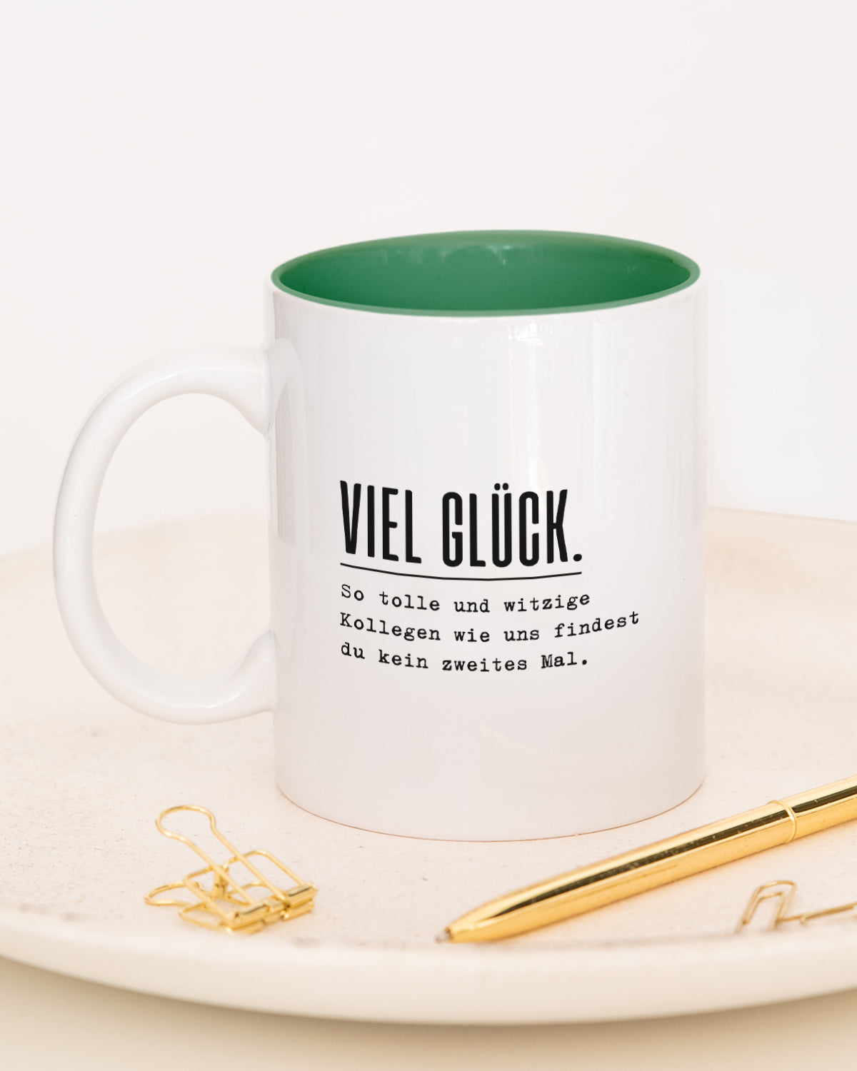 Viel Glück - Tasse Dunkelgrün Tasse Lieblingskollegen®