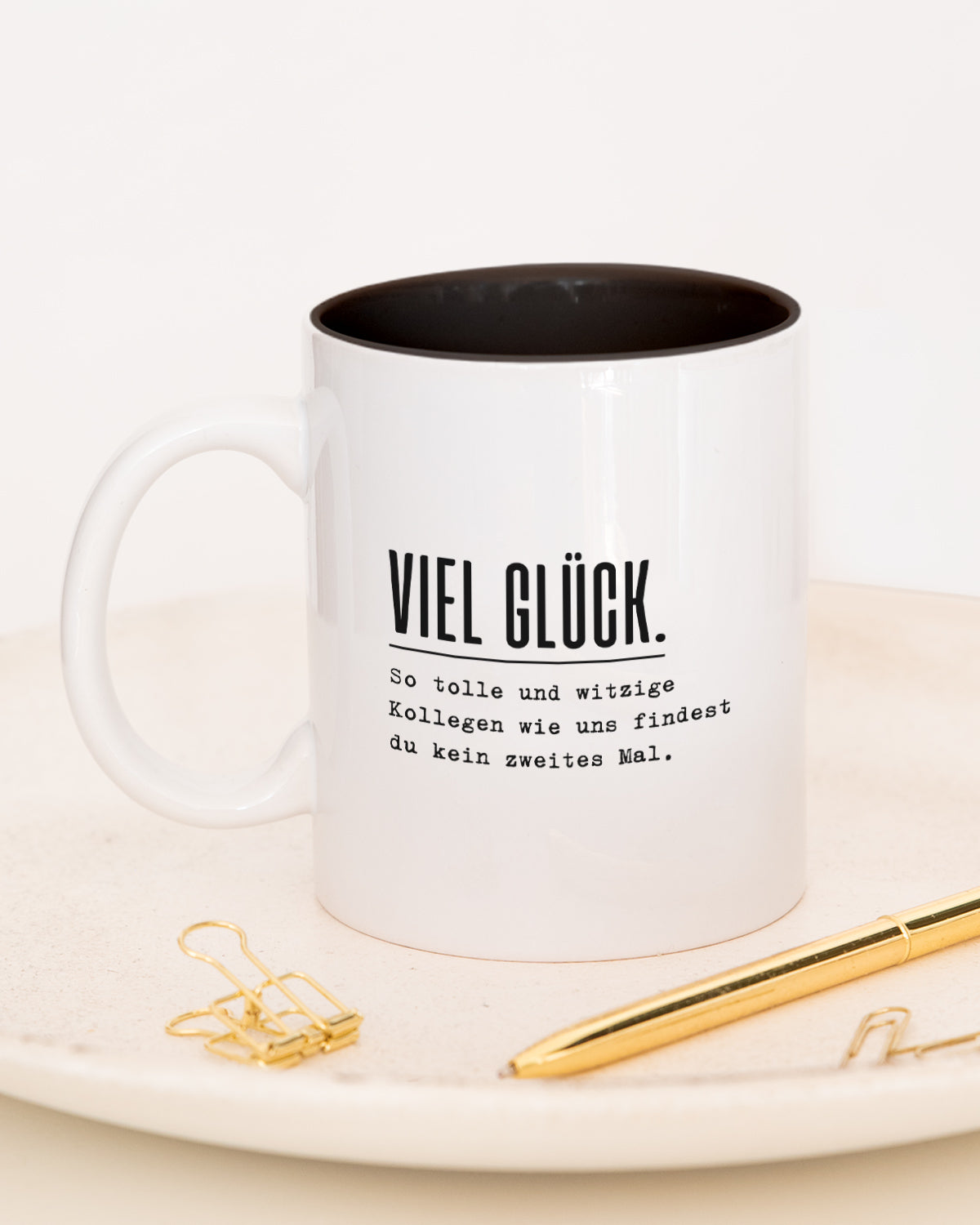 Viel Glück - Tasse Schwarz Tasse Lieblingskollegen®