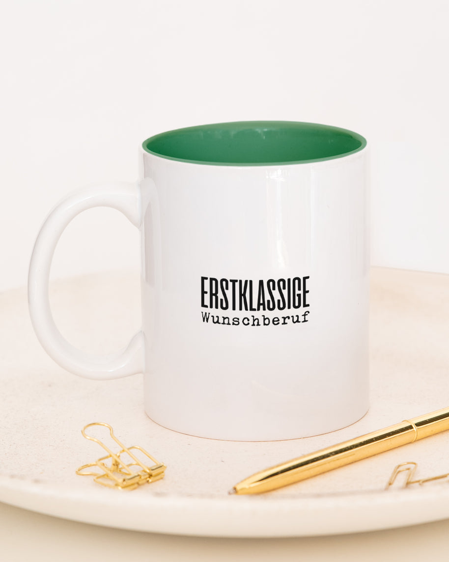 Erstklassige (+ Wunschberuf) - Tasse Dunkelgrün Tasse Lieblingskollegen