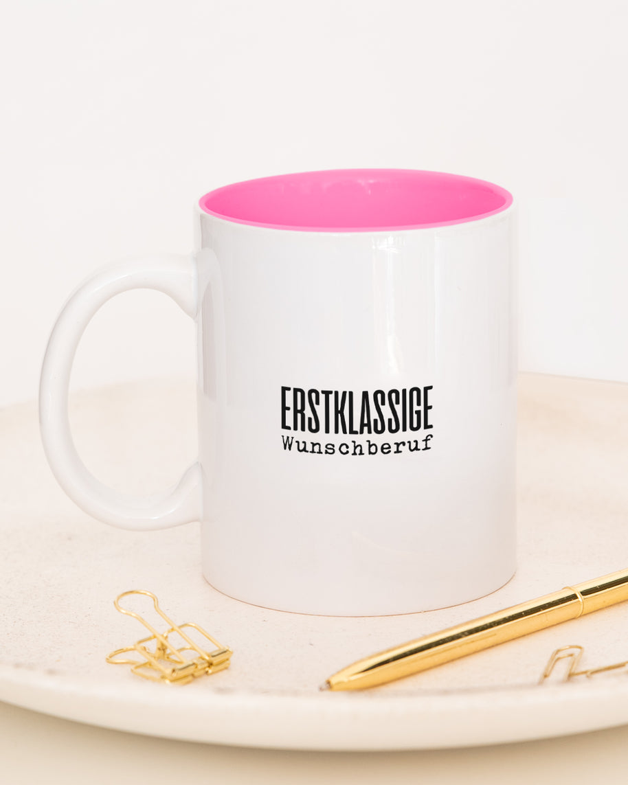 Erstklassige (+ Wunschberuf) - Tasse Pink Tasse Lieblingskollegen