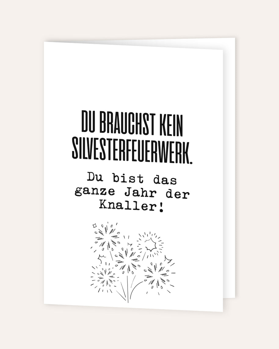Silvesterfeuerwerk - Grußkarte