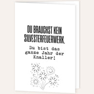 Silvesterfeuerwerk - Grußkarte