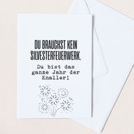 Silvesterfeuerwerk - Grußkarte