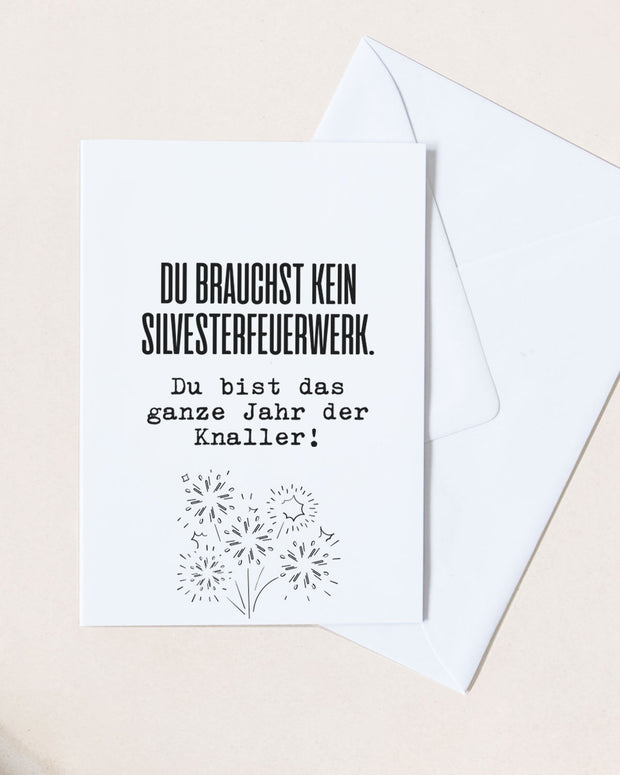 Silvesterfeuerwerk - Grußkarte
