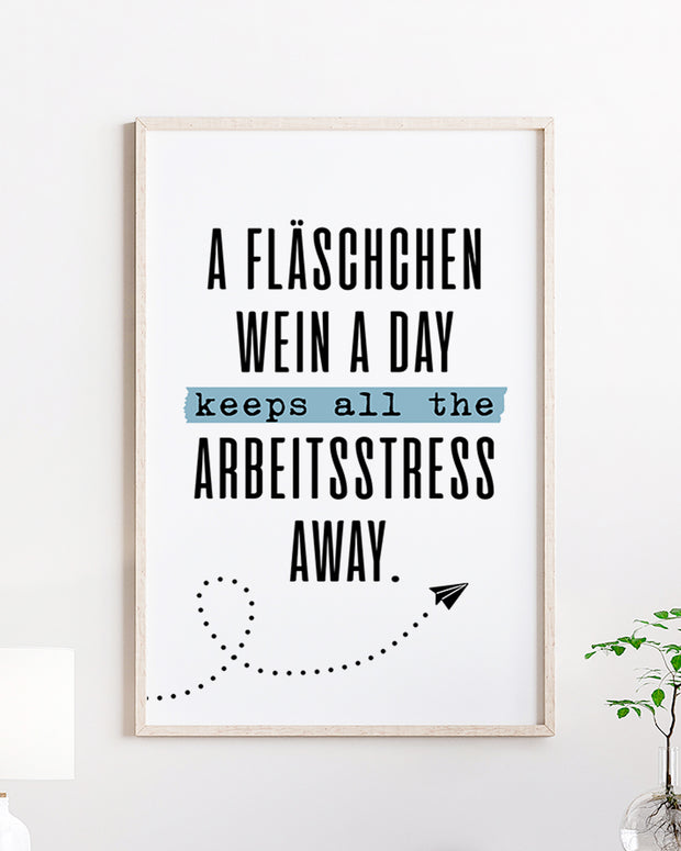 Fläschchen Wein - Poster
