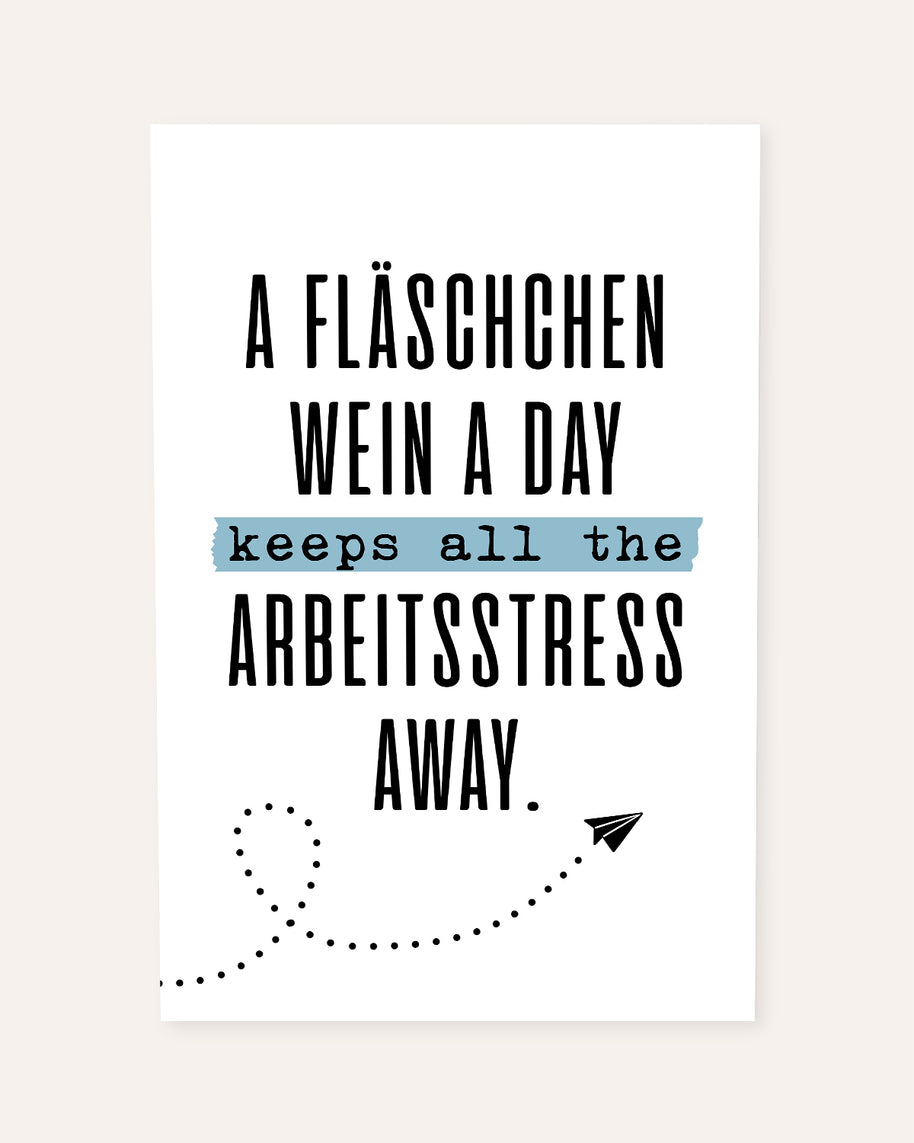 Fläschchen Wein - Poster