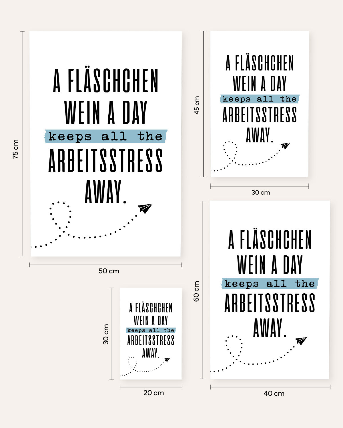 Fläschchen Wein - Poster Poster Lieblingskollegen®