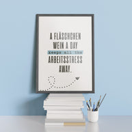 Poster mit Spruch Arbeit Geschenk 