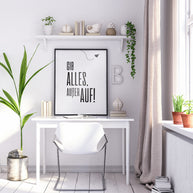 Poster mit Spruch Arbeit Geschenk 