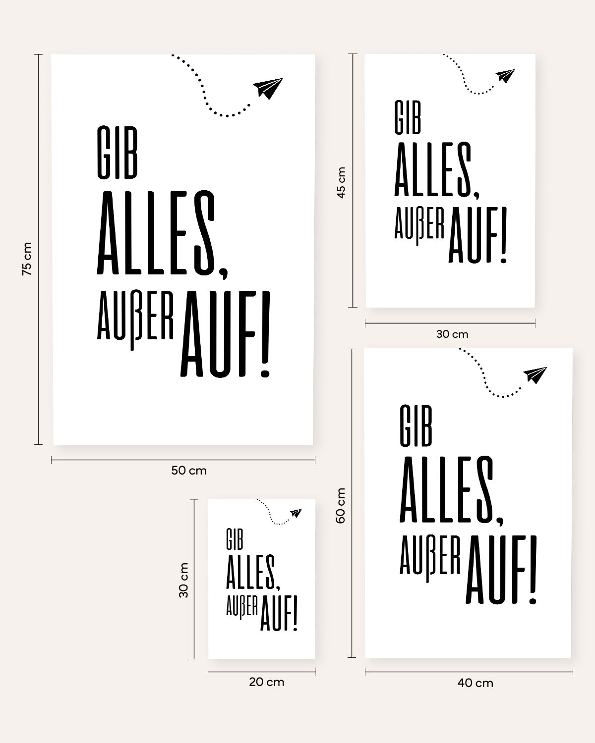Gib alles, außer auf - Poster Poster Lieblingskollegen®