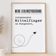 Aufgehender Mittelfinger - Poster