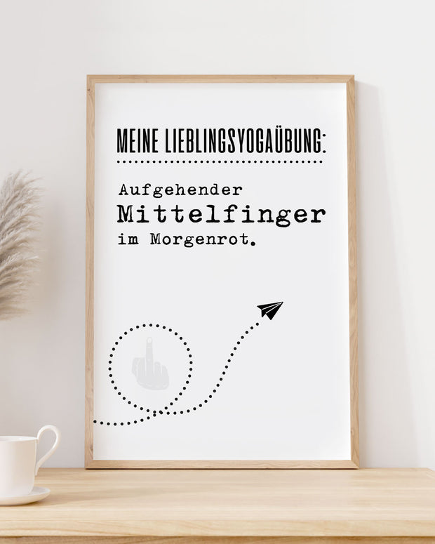 Aufgehender Mittelfinger - Poster