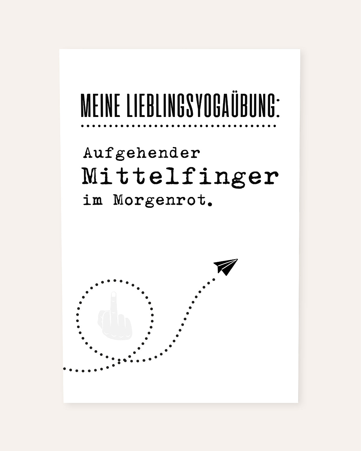 Aufgehender Mittelfinger - Poster Poster Lieblingskollegen®