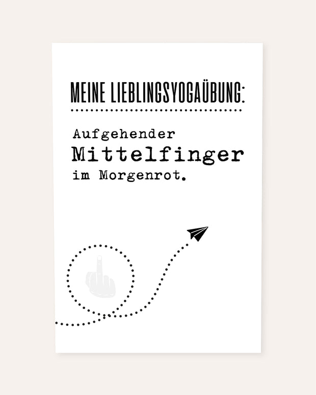Aufgehender Mittelfinger - Poster