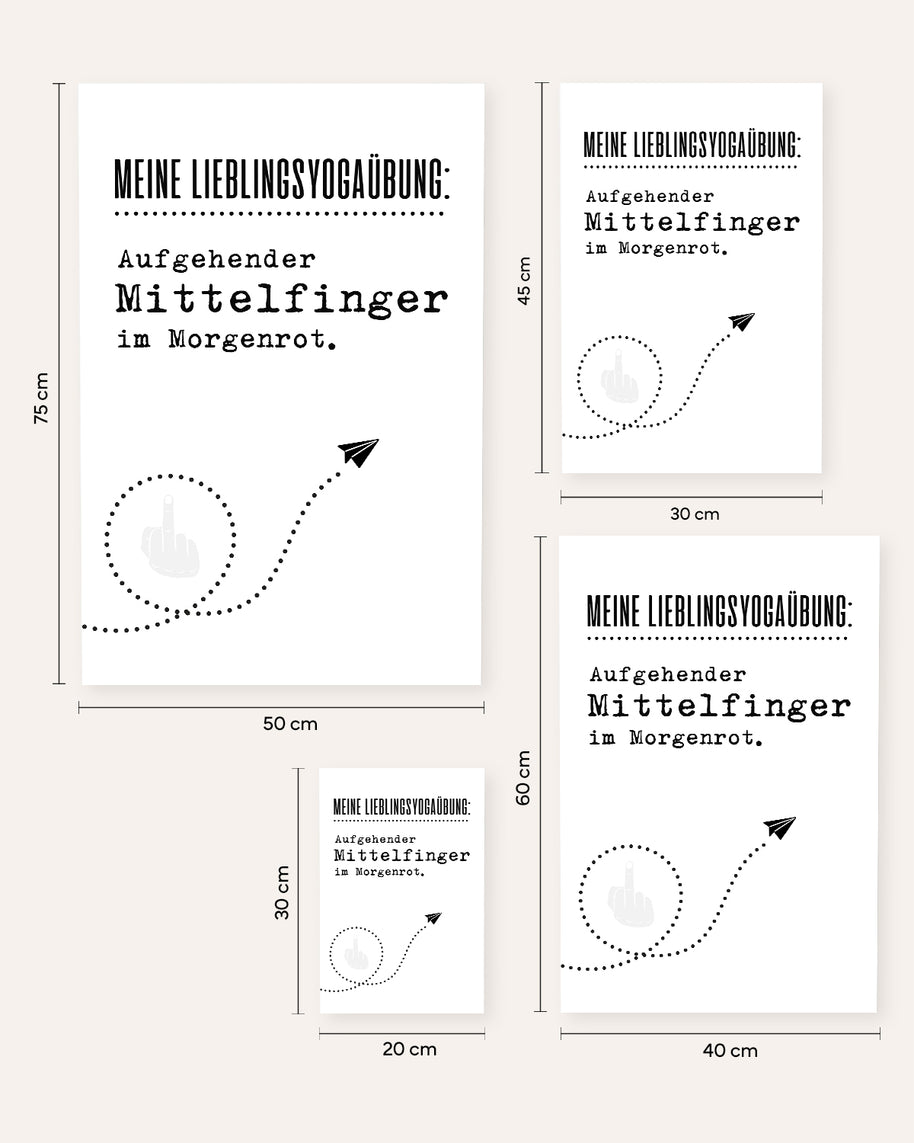 Aufgehender Mittelfinger - Poster