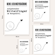 Aufgehender Mittelfinger - Poster